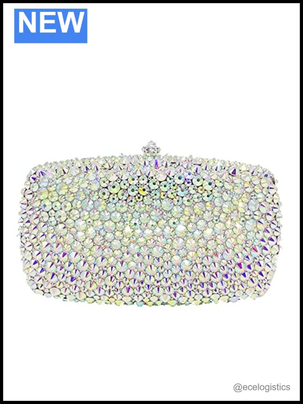 Crystal Rhinestone Clutch Bag with Chain Strap Evening Handbag
